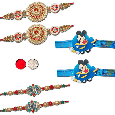 "Set of Rakhis - code S02 - Click here to View more details about this Product